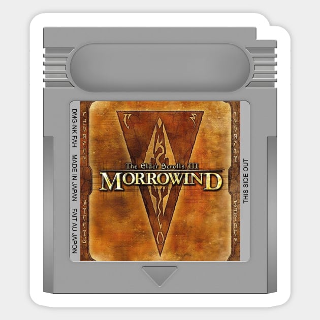 Morrowind Game Cartridge Sticker by PopCarts